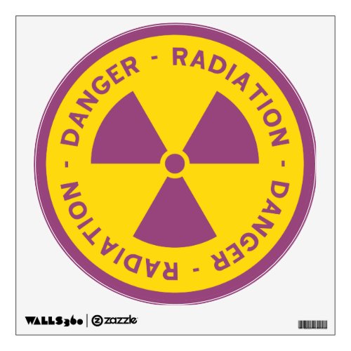 Radiation Warning Sign Wall Sticker