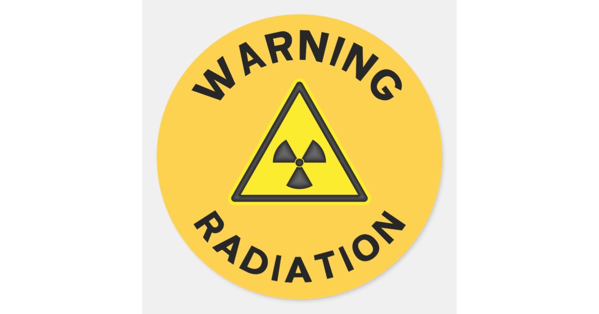 Radiation Warning Sticker Zazzle
