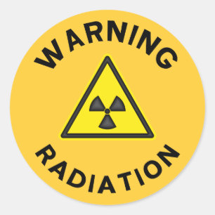 Radiation Warning Sticker