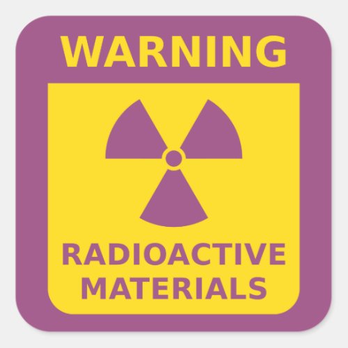 Radiation Warning Sticker