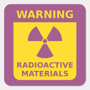 Radiation Warning Sticker