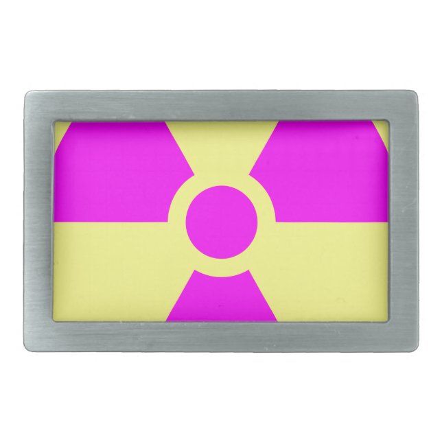 Radiation Warning Symbol Belt Buckle (Front)