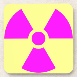Radiation Warning Symbol Beverage Coaster