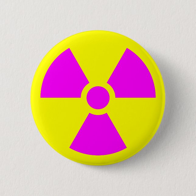 Radiation Warning Symbol Button (Front)