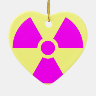 Radiation Warning Symbol Ceramic Ornament