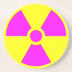 Radiation Warning Symbol Drink Coaster