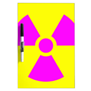 Radiation Warning Symbol Dry-Erase Board