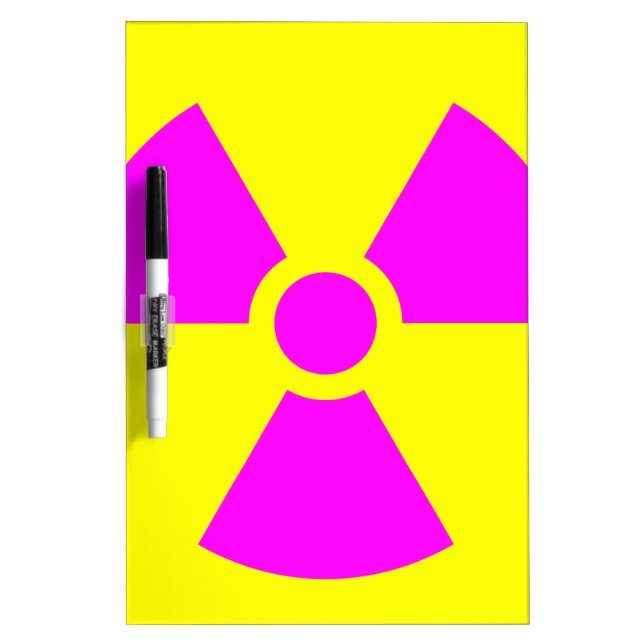 Radiation Warning Symbol Dry-Erase Board (Front)