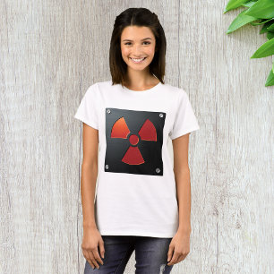 Radiation Warning Symbol Industrial Metal Sign T-Shirt