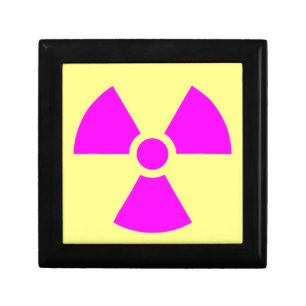 Radiation Warning Symbol Keepsake Box