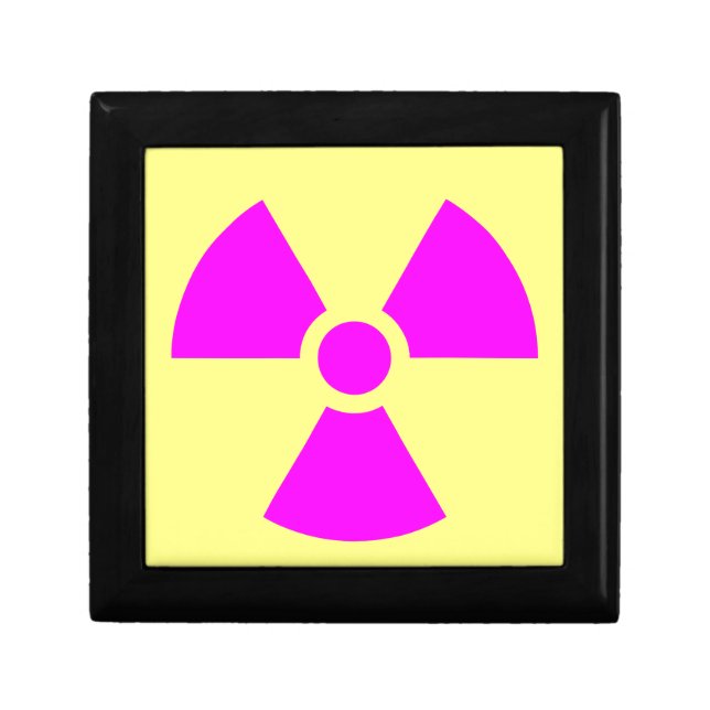 Radiation Warning Symbol Keepsake Box (Front)