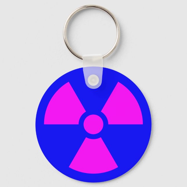 Radiation Warning Symbol Keychain (Front)
