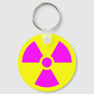 Radiation Warning Symbol Keychain