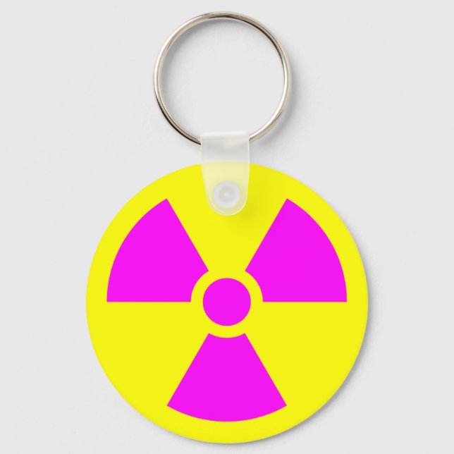 Radiation Warning Symbol Keychain (Front)