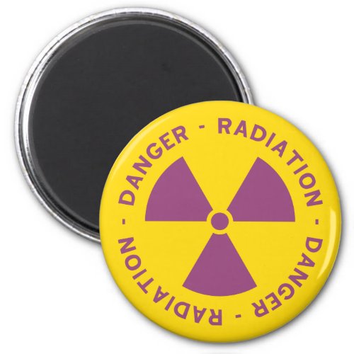 Radiation Warning Symbol Magnet
