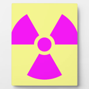 Radiation Warning Symbol Plaque