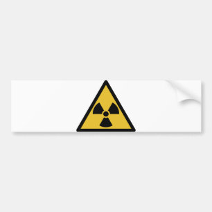 Radiation Warning Symbol (Radioactive Danger) Bumper Sticker