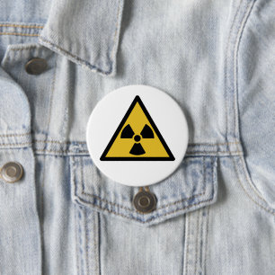 Radiation Warning Symbol (Radioactive Danger) Button