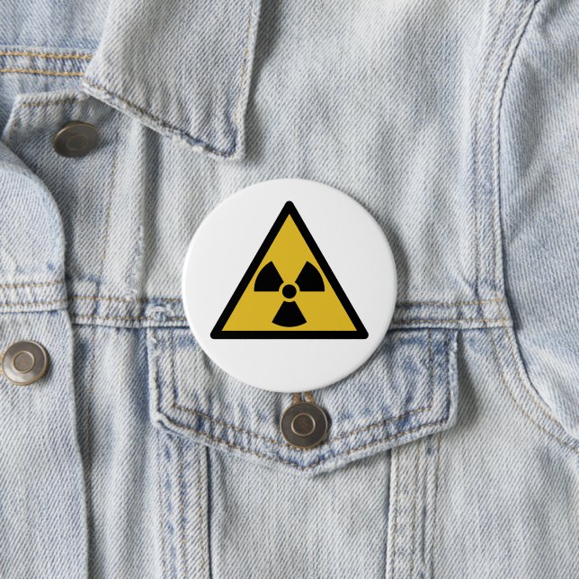 Radiation Warning Symbol (Radioactive Danger) Button (In Situ)