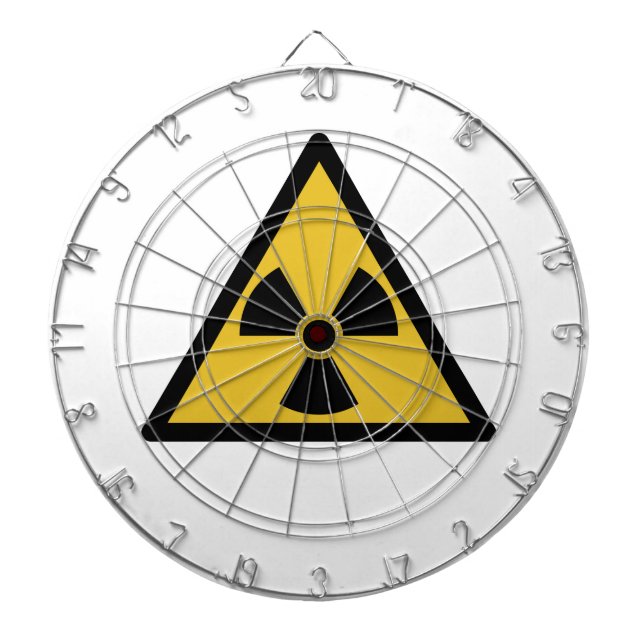 Radiation Warning Symbol (Radioactive Danger) Dart Board (Front)