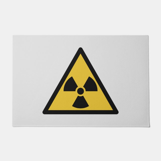 Radiation Warning Symbol (Radioactive Danger) Doormat (Front)