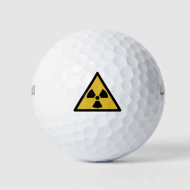Radiation Warning Symbol (Radioactive Danger) Golf Balls (Front)