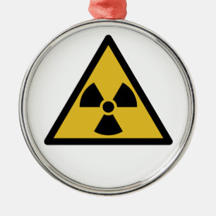 Radiation Warning Symbol (Radioactive Danger) Metal Ornament