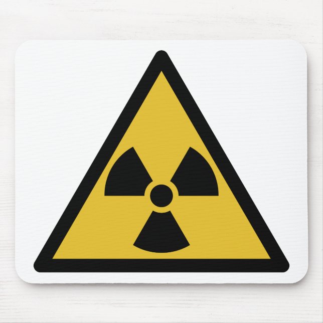Radiation Warning Symbol (Radioactive Danger) Mouse Pad (Front)