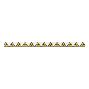 Radiation Warning Symbol (Radioactive Danger) Satin Ribbon