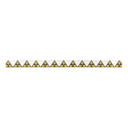 Radiation Warning Symbol Radioactive Danger Satin Ribbon