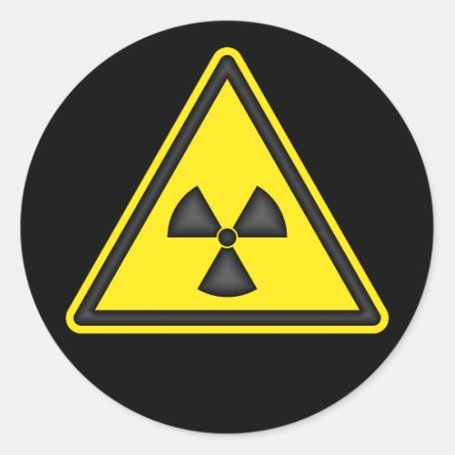 Radiation Warning Symbol Sticker