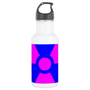 Radiation Warning Symbol Water Bottle