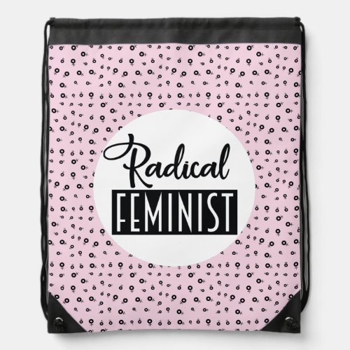 Radical Feminist Drawstring Bag