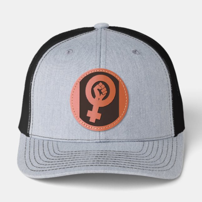 Radical Feminist Leather Patch Hat (Front)