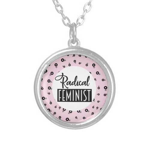 Radical Feminist Silver Plated Necklace