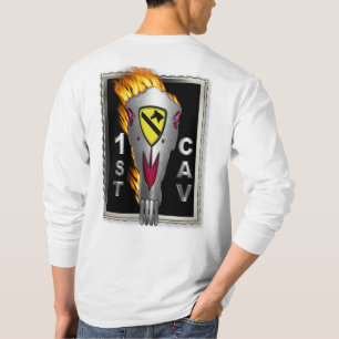 Radical Flaming Horse Skull 1st Cavalry Division T-Shirt