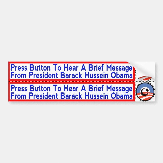 Radical Islamist Obama Stickers for Hand-Dryers (Front)