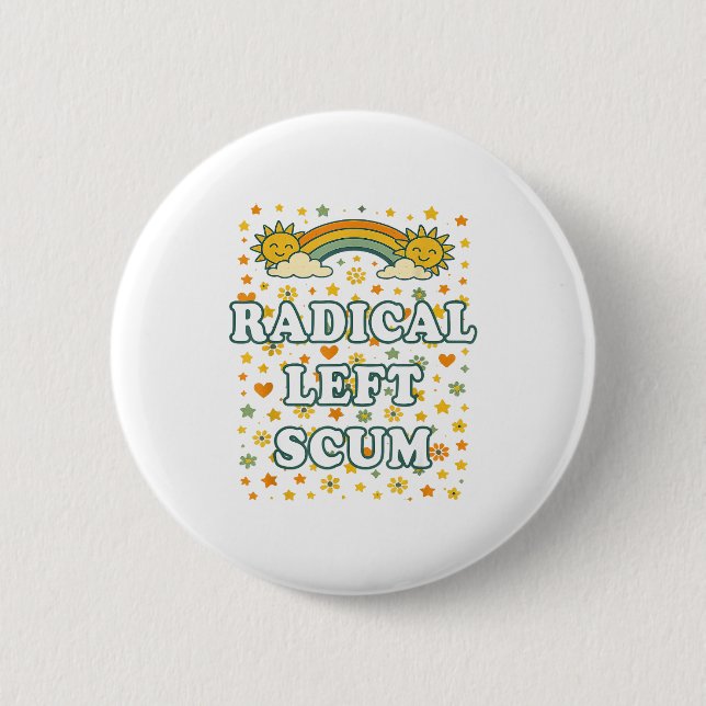 Radical Left S Funny Sarcastic Quote  Button (Front)