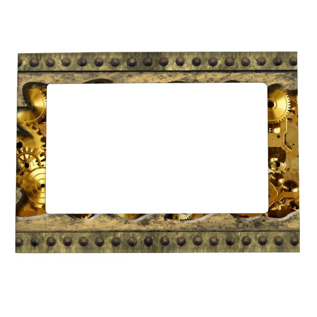 Radical Steampunk 10 Picture Frame Magnet (Front)