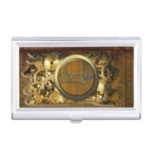Radical Steampunk 3 Options Business Card Holder