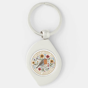 Radicalized by Basic Decency Bird Design – Vintage Keychain