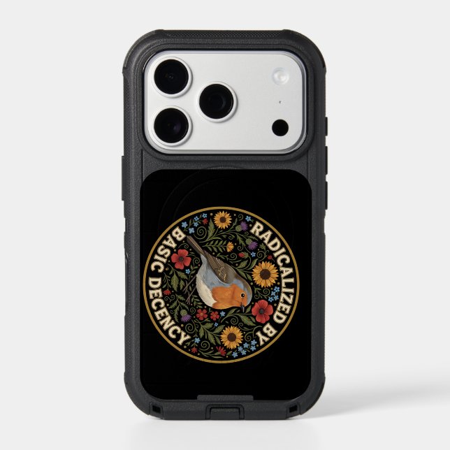 Radicalized by Basic Decency Birds lovers Otterbox iPhone Case (Back)