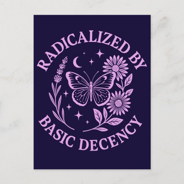 Radicalized by Basic Decency Holiday Postcard (Front)