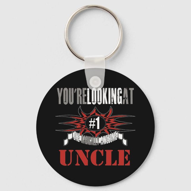 Radically Awesome Uncle Keychain (Front)