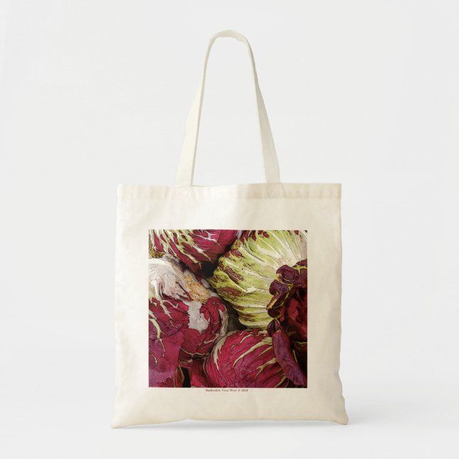 Radicchio Print Canvas Tote Bag (Front)