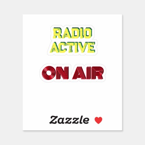 Radio Active  On Air Sticker