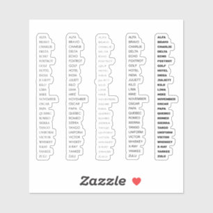Radio Alphabet Sticker