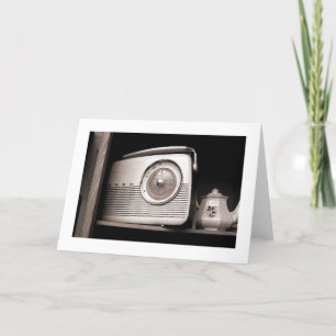 Radio and Teapot Card