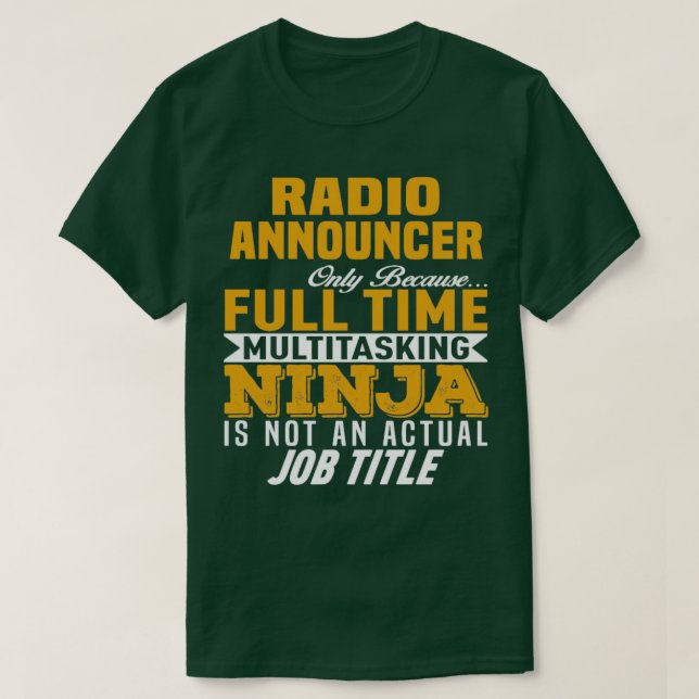Radio Announcer  12  T-Shirt (Design Front)