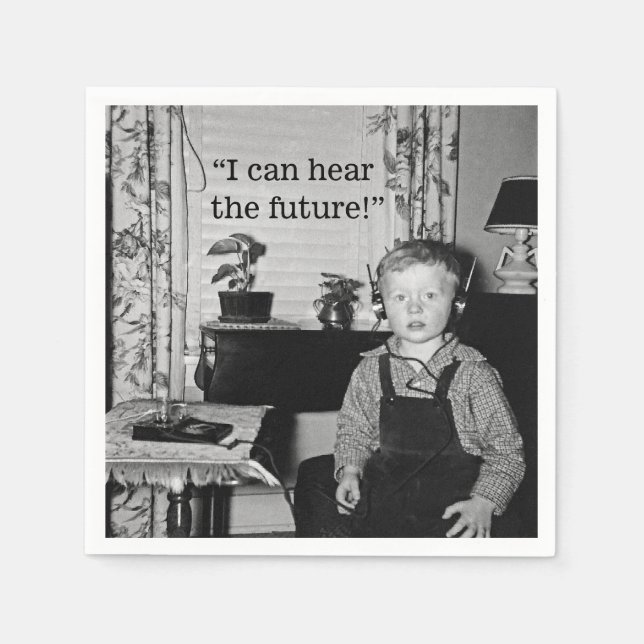 Radio Boy Graduation Party Napkins (Front)